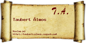 Taubert Álmos névjegykártya